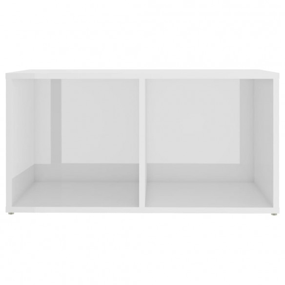 Meuble TV Blanc brillant 72x35x36,5 cm Aggloméré