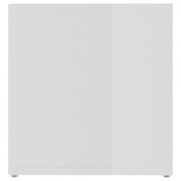 Meuble TV Blanc brillant 72x35x36,5 cm Aggloméré