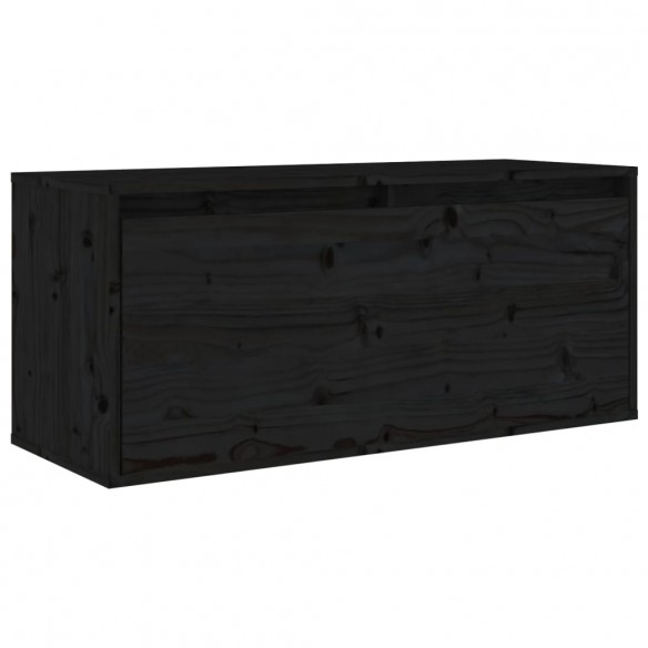 Meubles TV 3 pcs Noir Bois massif de pin