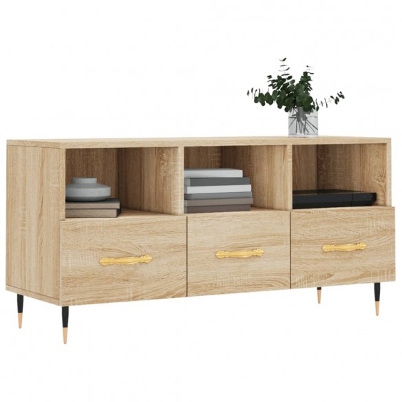 Meuble TV chêne sonoma 102x36x50 cm bois d'ingénierie