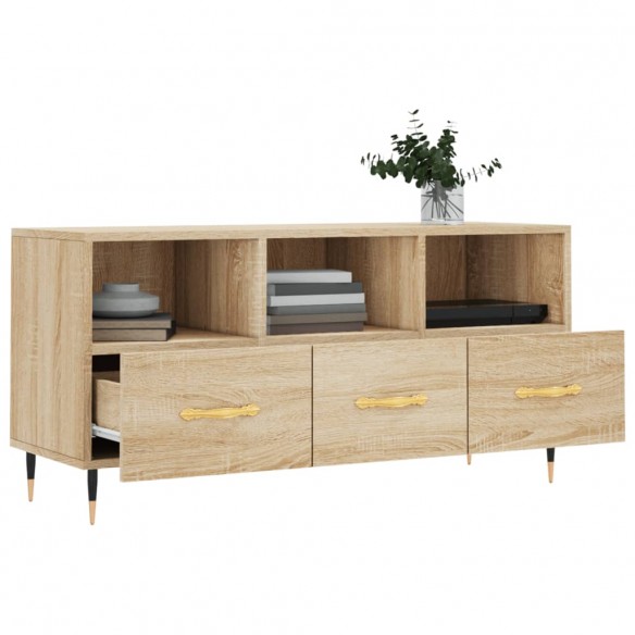 Meuble TV chêne sonoma 102x36x50 cm bois d'ingénierie