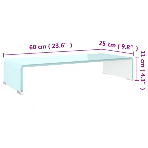 Meuble TV/Support pour moniteur 60x25x11 cm verre vert