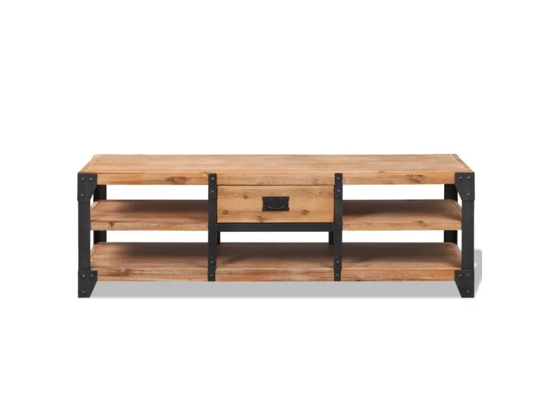 Meuble TV 140 x 40 x 45 cm Bois d'acacia massif