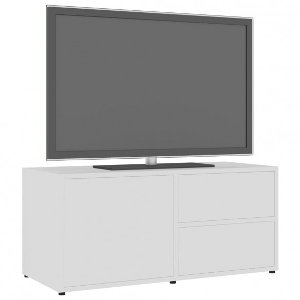 Meuble TV Blanc 80x34x36 cm Bois d'ingénierie