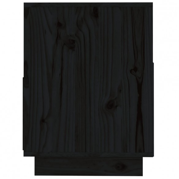 Meuble TV Noir 140x37x50 cm Bois de pin massif