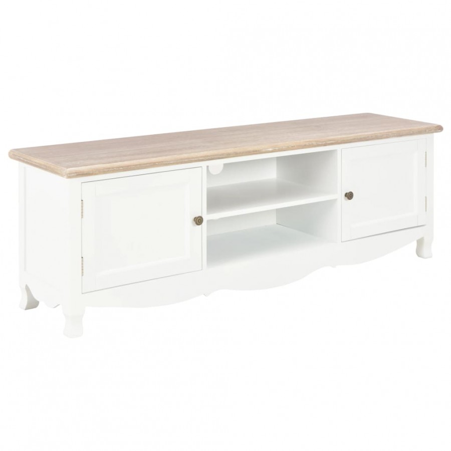 Meuble TV Blanc 120 x 30 x 40 cm Bois