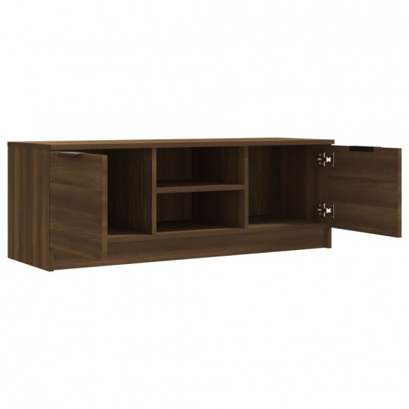 Meuble TV Chêne marron 102x35x36,5 cm Bois d'ingénierie