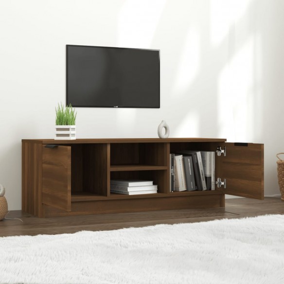 Meuble TV Chêne marron 102x35x36,5 cm Bois d'ingénierie