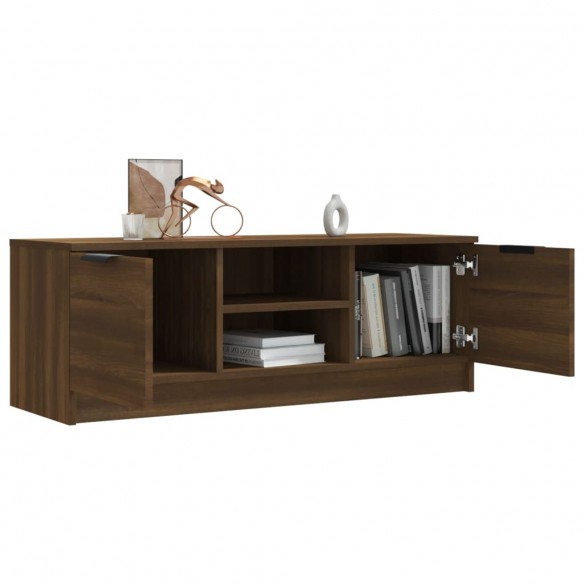 Meuble TV Chêne marron 102x35x36,5 cm Bois d'ingénierie