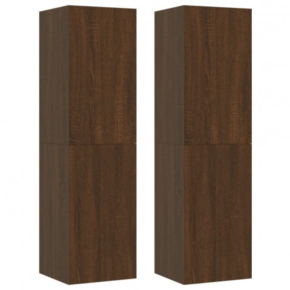 Meubles TV muraux 2 pcs Chêne marron 30,5x30x110 cm