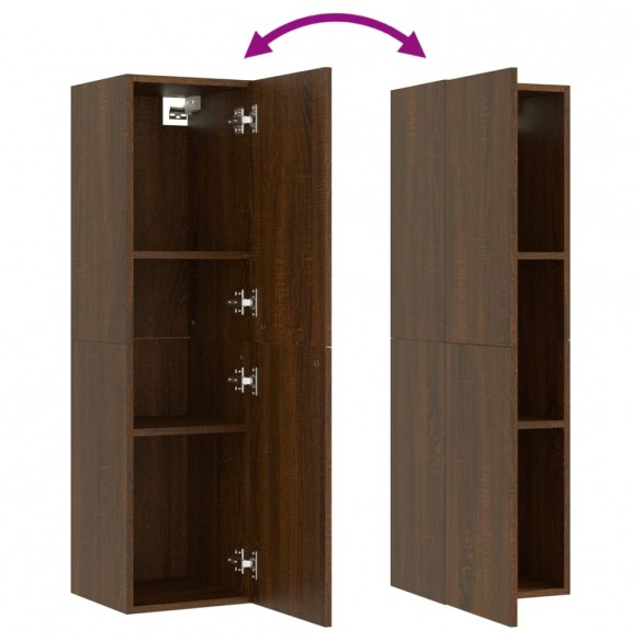 Meubles TV muraux 2 pcs Chêne marron 30,5x30x110 cm