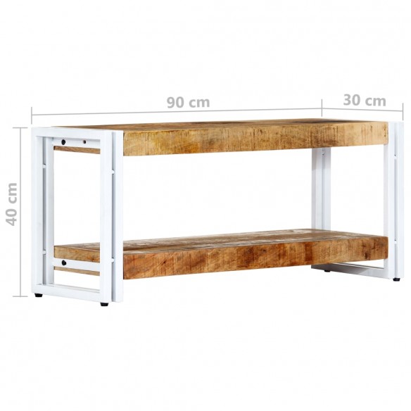 Meuble TV 90 x 30 x 40 cm Bois massif de manguier