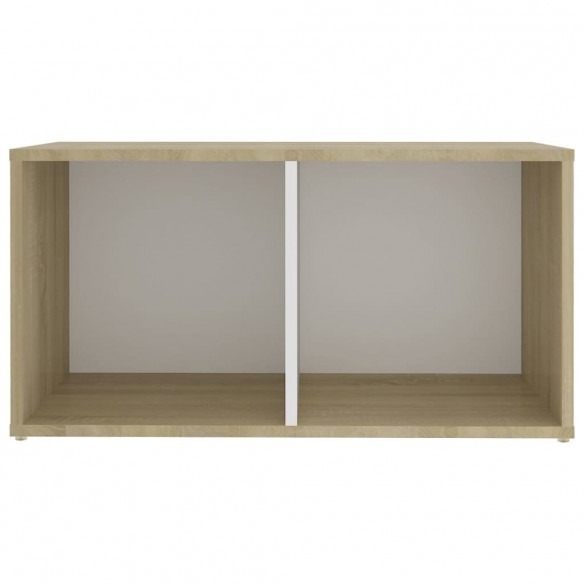 Meubles TV 2 pcs Blanc et chêne sonoma 72x35x36,5 cm Aggloméré