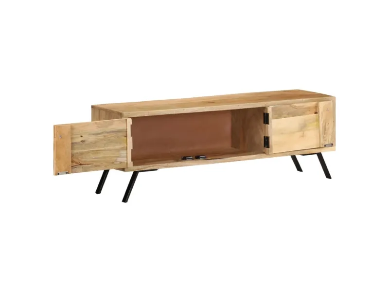 Meuble TV 110x30x40 cm Bois massif de manguier
