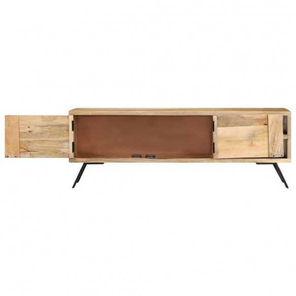 Meuble TV 110x30x40 cm Bois massif de manguier