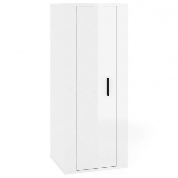 Ensemble de meubles TV 4 pcs Blanc brillant Bois d'ingénierie