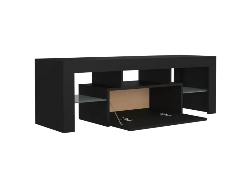 Meuble TV avec lumières LED noir 120x35x40 cm