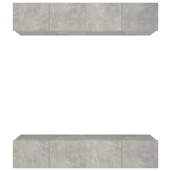 Meubles TV 4 pcs Gris béton 80x30x30 cm Bois d'ingénierie