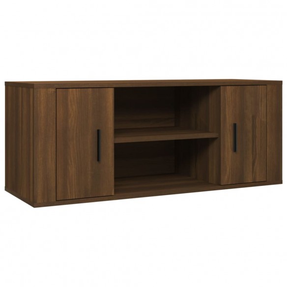 Meuble TV Chêne marron 100x35x40 cm Bois d'ingénierie