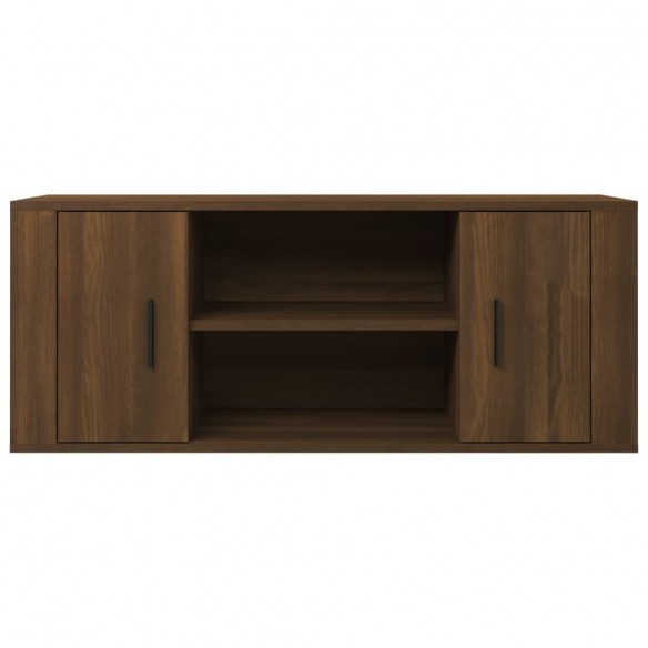 Meuble TV Chêne marron 100x35x40 cm Bois d'ingénierie