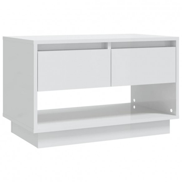 Meuble TV Blanc brillant 70x41x44 cm Aggloméré