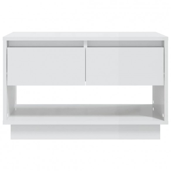 Meuble TV Blanc brillant 70x41x44 cm Aggloméré