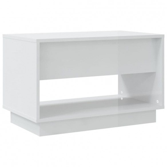 Meuble TV Blanc brillant 70x41x44 cm Aggloméré