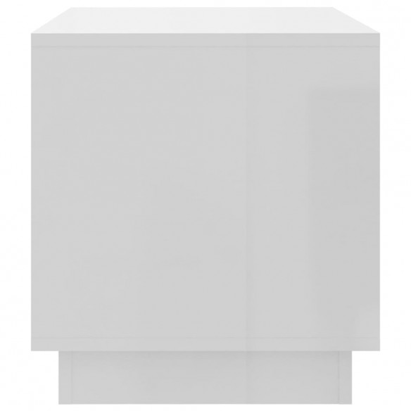 Meuble TV Blanc brillant 70x41x44 cm Aggloméré