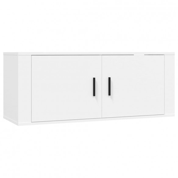 Ensemble de meubles TV 2 pcs Blanc Bois d'ingénierie