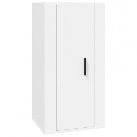 Ensemble de meubles TV 2 pcs Blanc Bois d'ingénierie