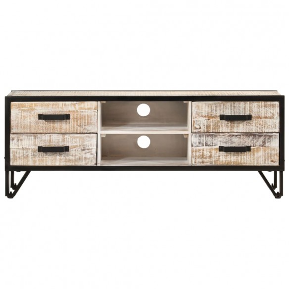 Meuble TV 110x30x41 cm Bois d'acacia massif