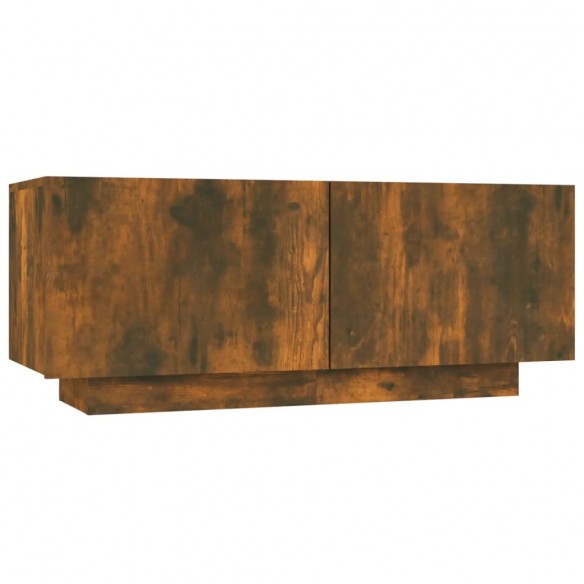 Meuble TV Chêne fumé 100x35x40 cm Bois d'ingénierie