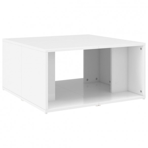 Tables basses 4 pcs Blanc brillant 33x33x33 cm Aggloméré