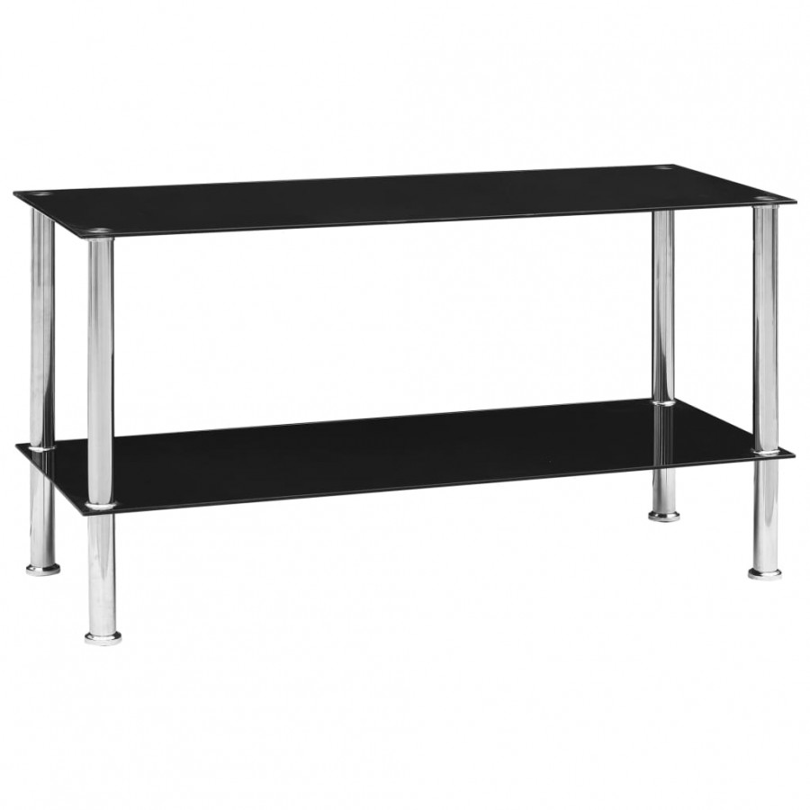 Table basse Noir 110x43x60 cm Verre trempé