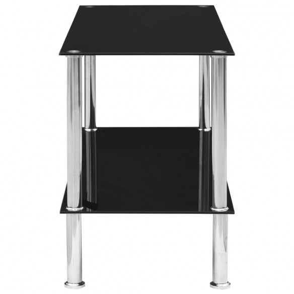 Table basse Noir 110x43x60 cm Verre trempé