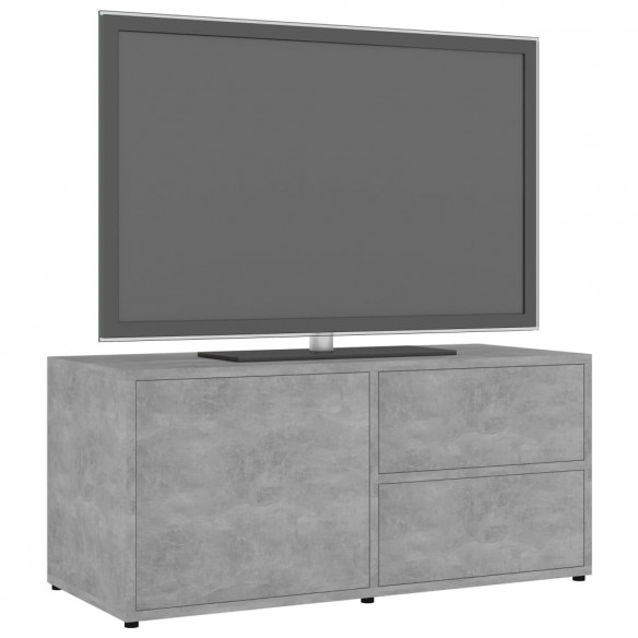 Meuble TV Gris béton 80x34x36 cm Aggloméré