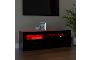 Meuble TV avec lumières LED noir 120x35x40 cm 2