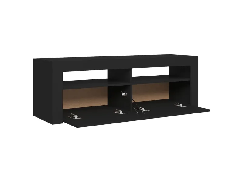 Meuble TV avec lumières LED noir 120x35x40 cm
