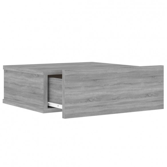 Table de chevet flottante Sonoma gris 40x30x15 cm