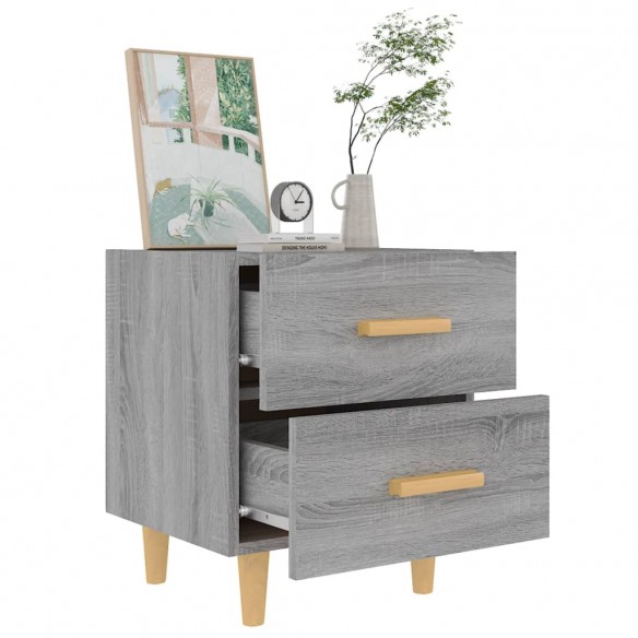 Tables de chevet 2 pcs Sonoma gris 40x35x47,5 cm