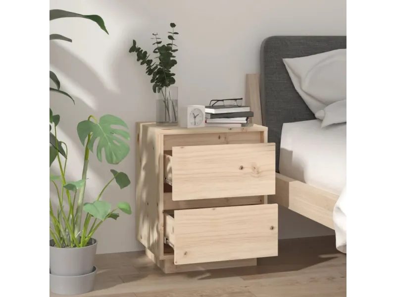 Table de chevet 40x35x50 cm Bois de pin solide