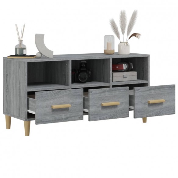 Meuble TV Sonoma gris 102x36x50 cm Bois d'ingénierie