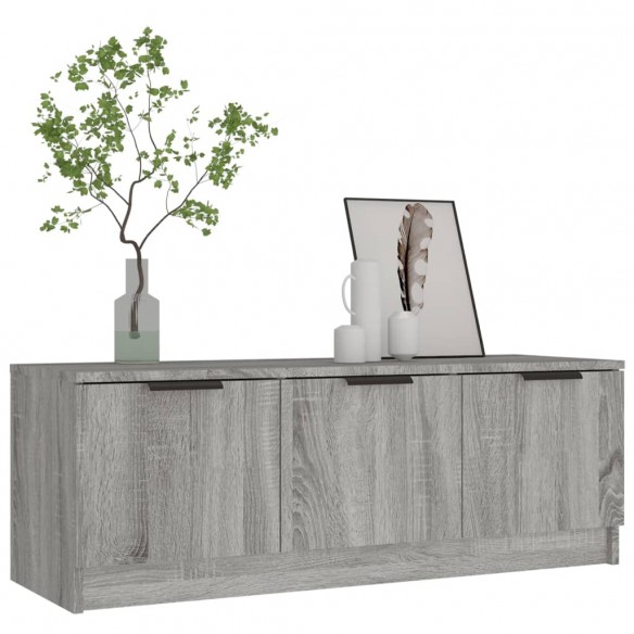 Meuble TV Sonoma gris 102x35x36,5 cm Bois d'ingénierie