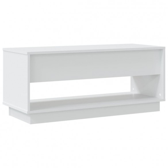 Meuble TV Blanc 102x41x44 cm Aggloméré