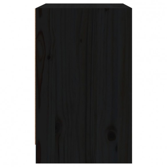 Table de chevet Noir 40x31x50 cm Bois de pin massif