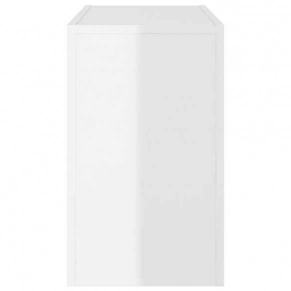 Tables basses gigognes 3 pcs Blanc brillant Aggloméré