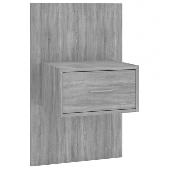 Tables de chevet murales 2 pcs Sonoma gris