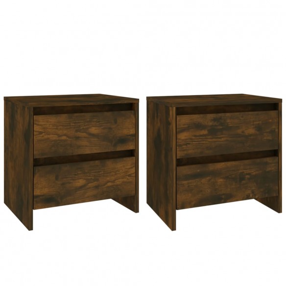 Tables de chevet 2 pcs Chêne fumé 45x34,5x44,5 cm Aggloméré