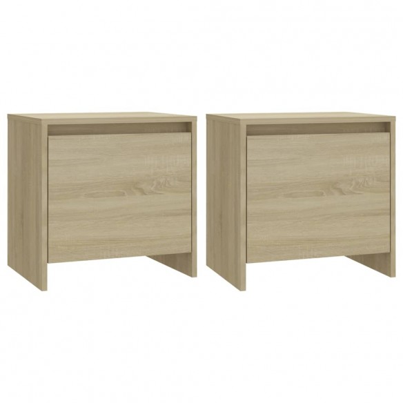 Tables de chevet 2 pcs Chêne sonoma 45x34x44,5 cm Aggloméré