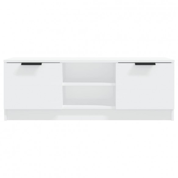 Meuble TV Blanc 102x35x36,5 cm Bois d'ingénierie